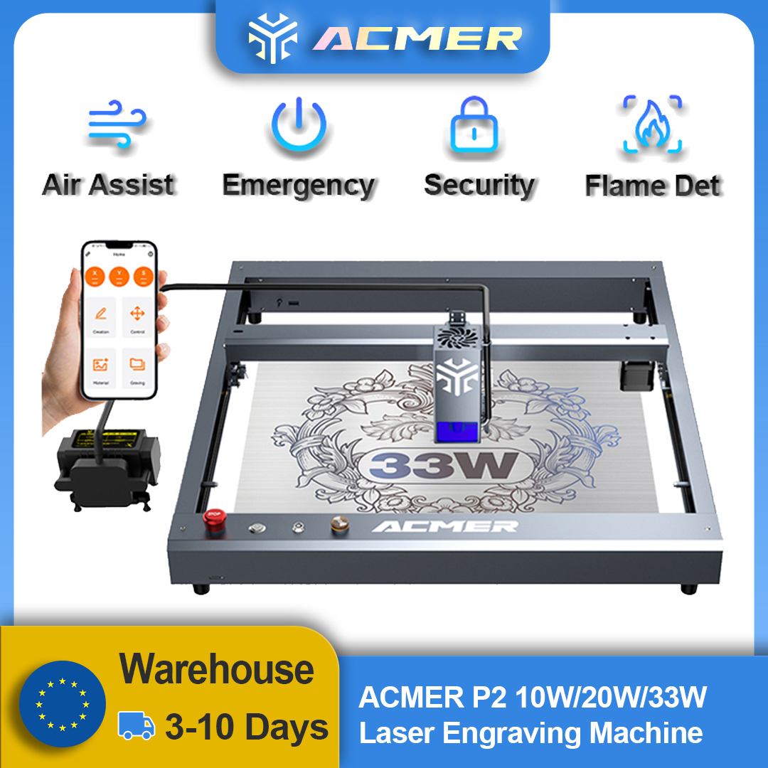 Industrial Laser Cutter - ACMER P2 Laser Engraver 33W 20W