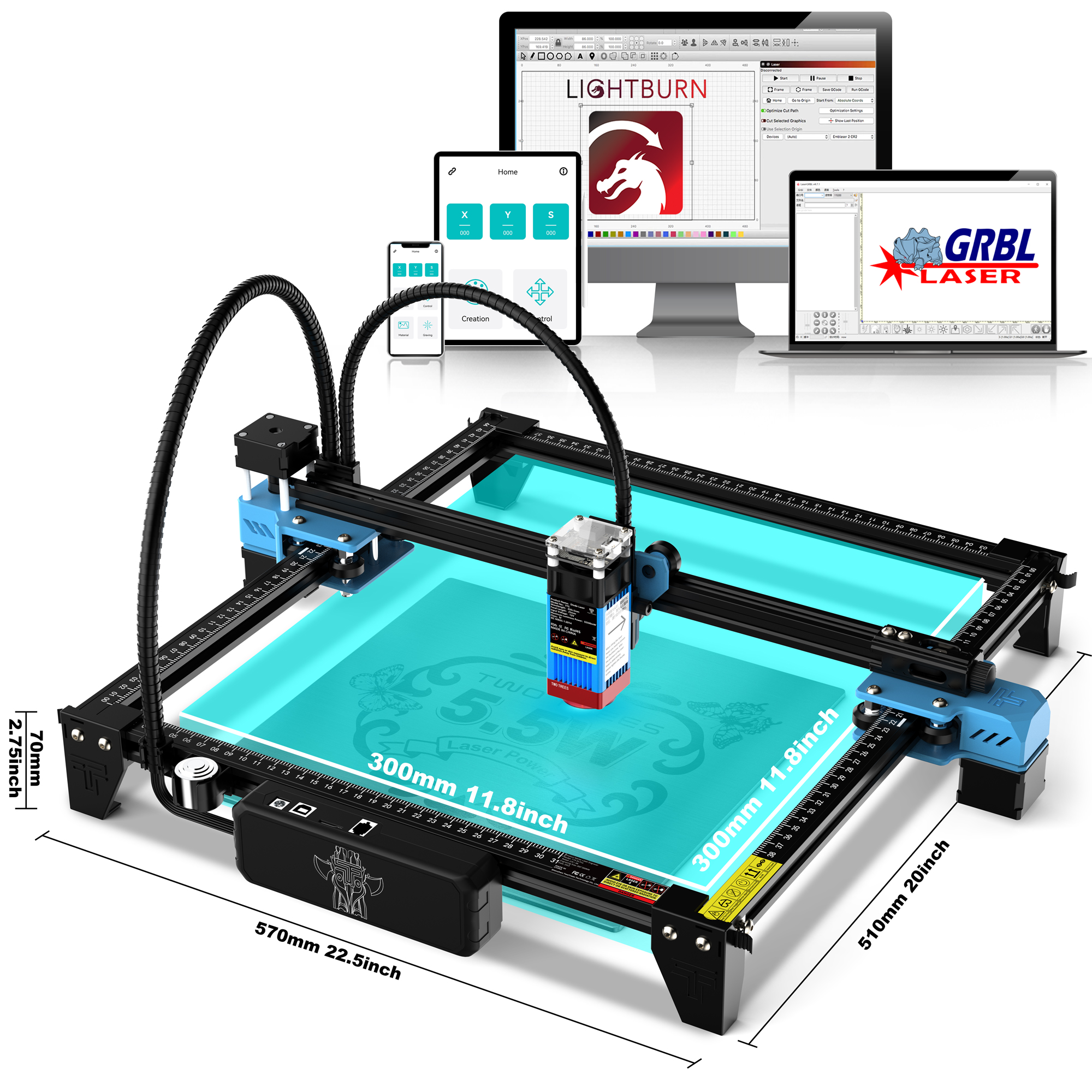 TwoTrees TTS-55 PRO CNC Laser  - Industrial Laser Cutter ulasan dan harga