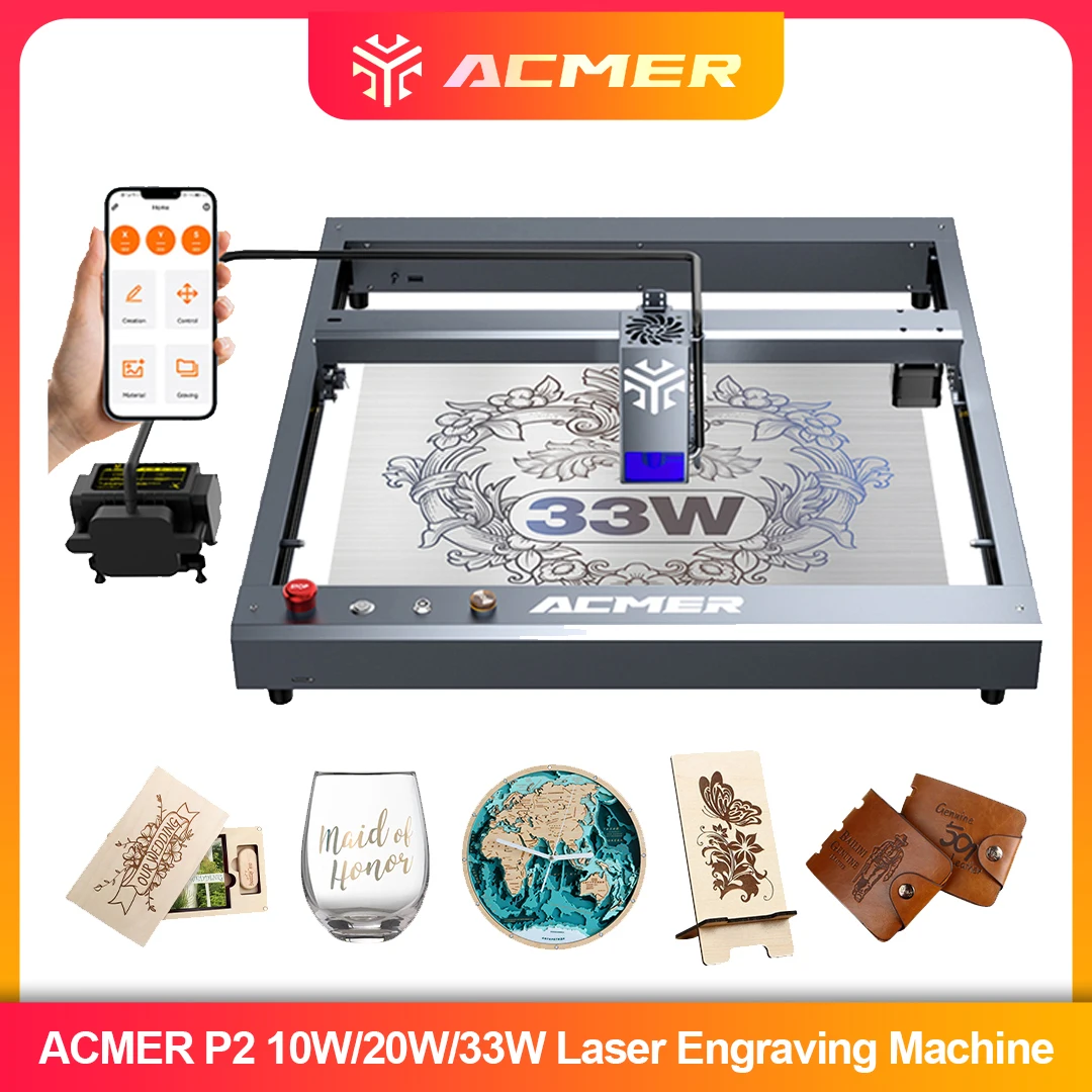 ACMER P2 Laser Engraver 33W 20 - Industrial Laser Cutter ulasan dan harga