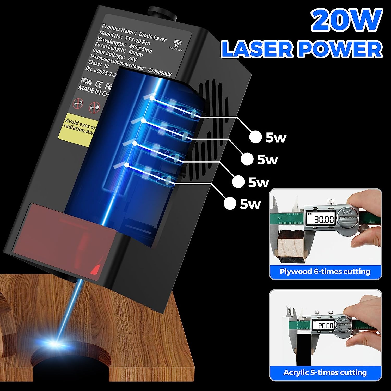 TWOTREES TTS-20 Pro 20W Metal  - Industrial Laser Cutter ulasan dan harga
